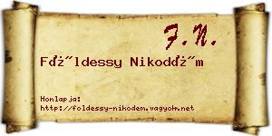 Földessy Nikodém névjegykártya